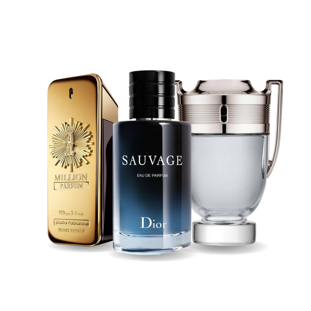 BLACK FRIDAY Combo de 3 Perfumes: Paco Rabanne ONE MILLION, Dior SAUVAGE y Paco Rabanne INVICTUS - 100ml
