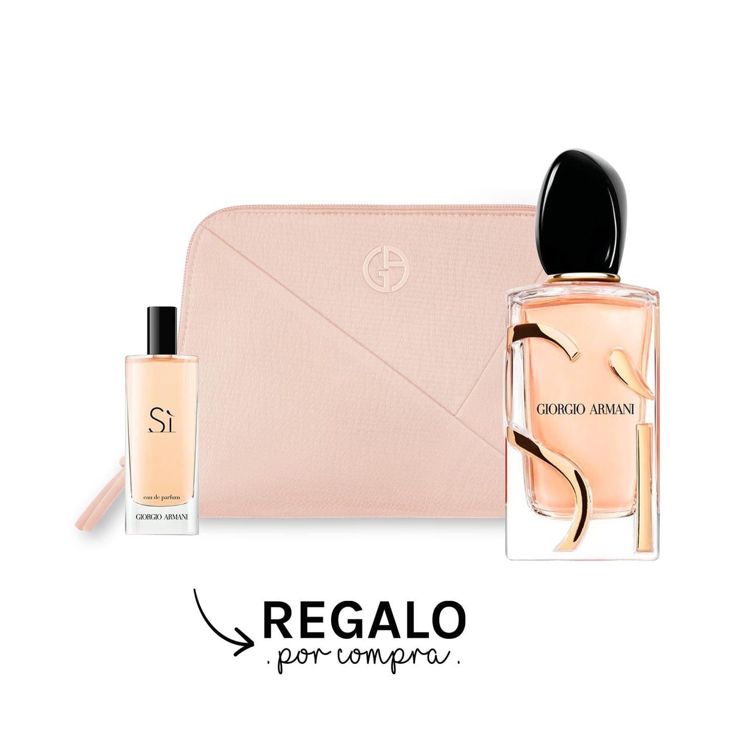 Aroma Femenino 100 ml + Bolsa Nude Premium + Mini Sí 15 ml