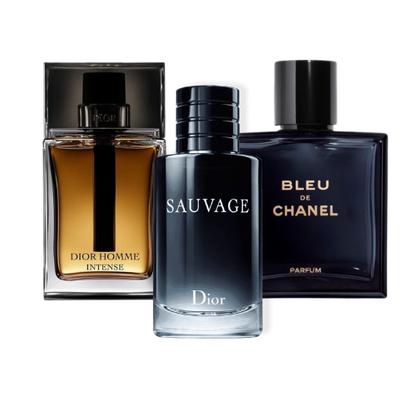 BLACK FRIDAY Combo de 3 Perfumes: Sauvage Dior, Bleu de Chanel y Dior Homme Intense - 100ml