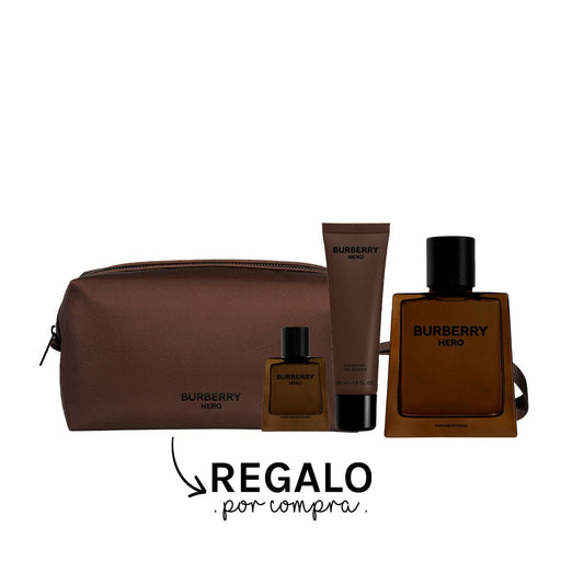 Set Hero Intense 100 ml + Bolsa + Miniatura 5 ml + Gel de Baño 30 ml – Elegancia y Poder